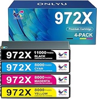 ONLYU 972X Ink Cartridges Compatible for HP 972X Ink Cartridges to Use with PageWide Pro 477dw 577dw