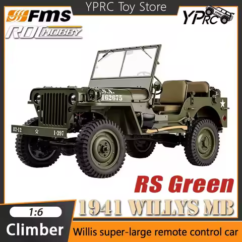 FMS 1:6 Scale 1941 MB Scaler Willys Jeep Rc Car 4wd Electric Rc Crawler Off Road Rock Crawling Remot