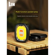 lampu kepala lampu suluh kepala LEM Flashlight Strong Light Rechargeable Small Portable Outdoor Moun