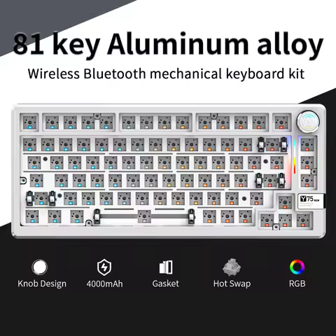 YINDIAO Y75PRO Tri-Mode Mechanical Keyboard kit Gasket 75% Aluminum Keyboard Hot-Swap RGB Backlit Ga
