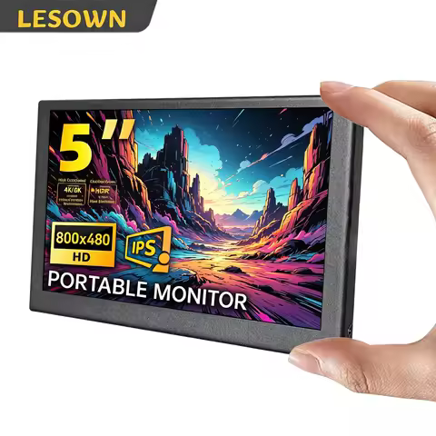 LESOWN Mini 5in Touch Panel 800x480 External Screen M2.5 Mount Aluminum Shell for Banana Pi Developm
