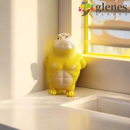 GLENES Squeeze Vent Gorilla, Orangutan Yellow Squeezing Monkey Toys, Creative Funny Soft Rubber Crea