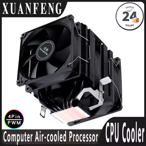 PC Air-cooled Radiator x79 x99 AM3 AM4 AMD Twin Towers 6 Heat Pipe CPU Cooler Fan Installing Intel L