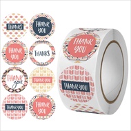 Sticker Thank You Roll Isi 500Pcs Self Adhesive Seal Label Roll  2Cm Stiker Ucapan Terimakasih Bulat