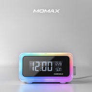 MOMAX - Q.Clock2 幻彩氣氛燈 無線充電子鬧鐘 藍牙喇叭 特大顯示 - QC2UKW