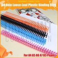 5pcs Holes Loose-Leaf Plastic Binding Ring DIY Notebook Binding Spiral Rings For A4 A5 A6 A7 B5