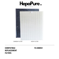 Sharp FU-888SV Compatible Replacement HEPA and Carbon Filters [HepaPure]
