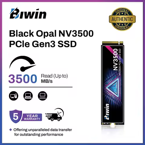 BIWIN Black Opal NV3500 NVMe SSD, M.2 PCIe Gen3x4, 512GB 1TB 2TB Internal Solid State Drive up to 35