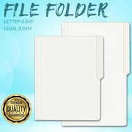100pcs Thick White Folder 14pts Thick Short / Long 1 Ream White Filing Folder