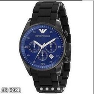 ARMANI全新阿瑪尼手錶AR-5921 三眼經典時尚計時碼錶復古系列腕錶 防水大錶盤皮帶時尚男錶石英錶