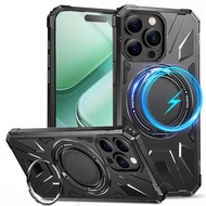 Shockproof Heavy Hard Casing Case with Stand For iPhone 17 Pro Max 16 Pro Max 15 Pro Max