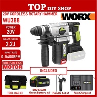 WORX WU388 24MM Brushless Cordless Rotary Hammer Professional Contractor Tool Contractor Power Tools