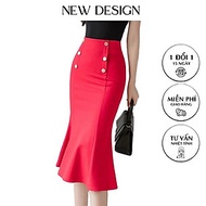 Chân váy công sở dáng đuôi cá, Lưng cao, Ôm body tôn dáng độ dài 60cm vải co giãn 4 chiều New Design