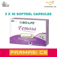 Bio-Life Herbalmeds Femosa 3 x 10 softgel capsules EXP:03/2025 [ Bio life Biolife Mega Relieve menopause symptom ]