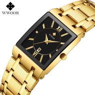 Wwoor8858 Automatic Non-Mechanical Square Men's Steel Belt Quartz Watch Waterproof Wrist Watch Exclusive For EYUE