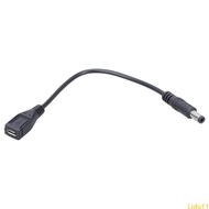 Lidu11 5Pin Micro USB Female to DC Male to 5 5x2 5mm 5 5x2 1mm Converter Line 22AWG