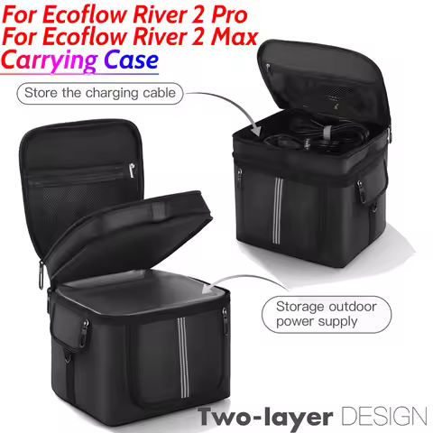 Portable Power Station Bag for Ecoflow River 2 Pro/Ecoflow River 2 Max Waterproof Carrying Case Prot