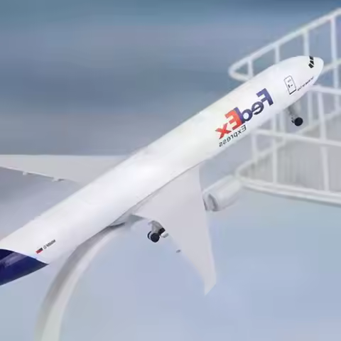 Build it Yourself 20cm Fedex 777 Alloy Model Plane with Buffing Wheels and Landing Gear.