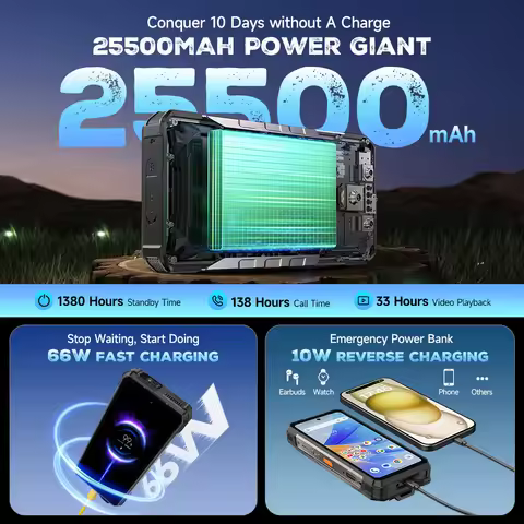 【World Premiere】Ulefone Armor 34 5G AI Rugged Phone 25500mAh Up to 32GB+512GB 120Hz 6.95" NFC Androi