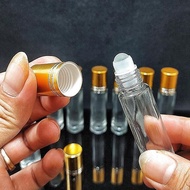 Lọ Chiết Nước Hoa 10ML thủy tinh (combo 30 cái) mẫu trụ tròn nắp nhựa vàng – Chai Bi Lăn 10ML – Chai