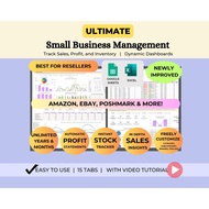 Ultimate Reseller Business Spreadsheet Monthly Inventory Profit Sales Dashboard Instant Order Stock 