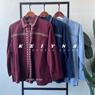BLAUS WANITA SULAM - KEIYNA EMBROIDERY BLOUSE ( COTTON LINEN )