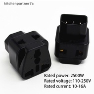 kit7c IEC 320 C14 to C13 Power Adapter with Universal Female Plug - 2 in 1, AU/US/UK/EU KNE