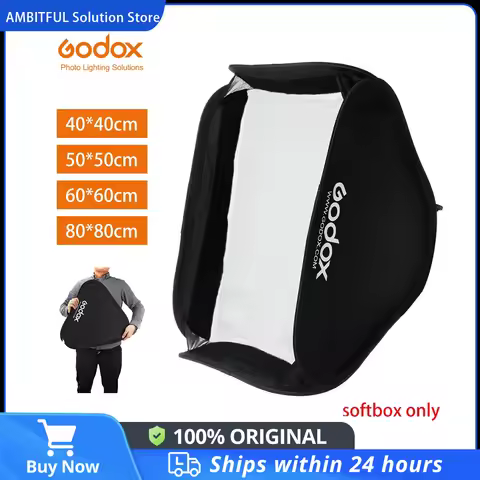 Godox 40x40cm 50x50cm 60x60cm 80x80cm Foldable SoftBox Speedlite Flash Softbox for S-type Bracket fi