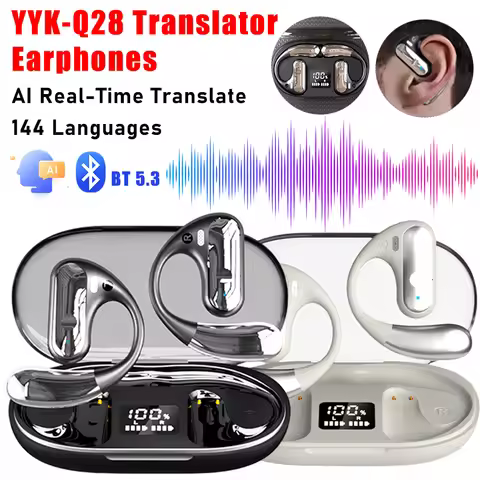 Waterproof AI Translator Earbuds 144 Languages Real-Time Translation Earphones Wireless Earphone Ste
