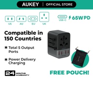 Aukey PA-TA08A 65W Travel Mate GaN Universal Adapter with USB ports