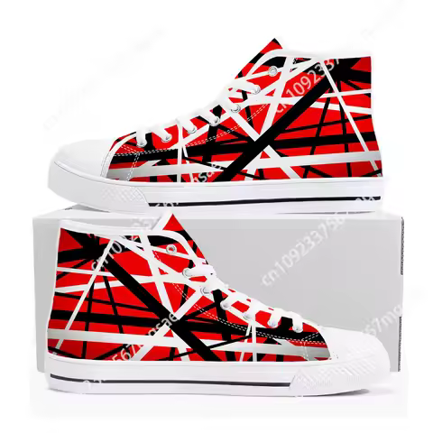 Van Evh 5150 Stripes Halen High Top Sneakers Men Women Teenager High Quality Canvas Sneaker 1984 Cas