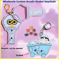 Wholesale Custom Acrylic Shaker Keychain Customized Magnetic Attraction Shaker Standee