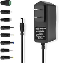 9 Volts 1 Amp DC Power Supply Adapter 1000mA AC Adapter 100-240V 50-60Hz AC to DC 9V Power Cord with