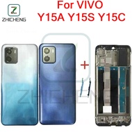 For VIVO Y15A Y15S Y15C Battery Back cover Housing middle frame + Button + LCD Front frame + Lens Fr