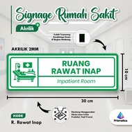 Inpatient Room Name Plate for Hospitals, Health Centers
