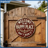 Angelorid| Classroom Decoration Happy Land Sign Happy Land Rustic Wooden Garden Sign Weather-resista