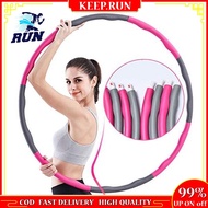 8 Parts Fitness Sport Hula Hoop Removable Foam Adult Gymnastic Gym Body Building Thin Waist