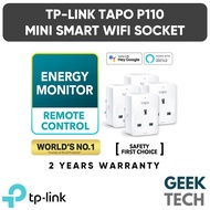 TP-Link Tapo P110/P100 Mini Smart Wifi Socket Plug (Energy Monitoring, Remote/Voice control)