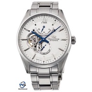 Orient Star RE-HJ0001S Automatic Japan Movt Open Heart Stainless Steel White Dial Men's Watch