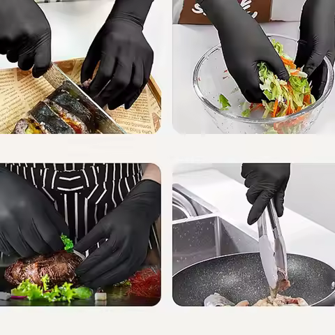 Anti-acid, Alkali, Nitrile Gloves, Oil-proof Food-grade Disposable Nitrile Gloves