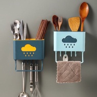 Cloud wall-mounted storage basket
