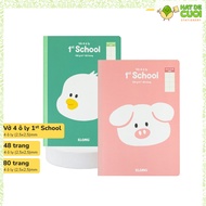 4-panel notebook 1st School Klong B5 48 - 80 pages 100gsm MS 076, 077 O ly student pretend