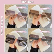 2024 cermin mata hitam Frameless baru Retro cermin mata hitam besar jalan menembak Anti-Ultraviolet 