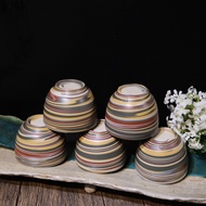 Set of 5 mixed clay Tokoname cups (bottom seal)
