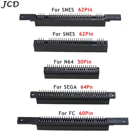 JCD Replacement 50Pin 60Pin 62Pin 64Pin Connector Game Cartridge Card Slot for SEGA Genesis For N64 