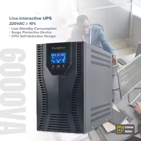 Uninterruptible Power Supply 6KVA 4800w Line Interactive UPS 220V Pure Sine Wave No Break UPS System