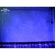 Blue balcony curtain light