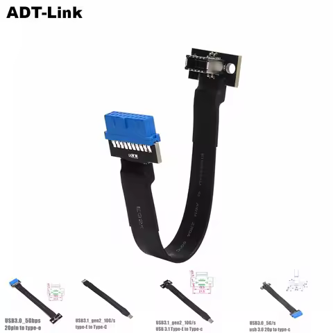 USB 3.1 Type C Front Panel Header Extension Cable , USB 3.1 Type E to USB 3.1 Type C Cable,Gen 2 10 