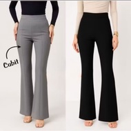 Flare Pants - Highwaist Flare Pants - Women's Semi-Cutbray Culottes
