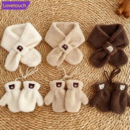 LOVETOUCH 2Years + Korean Style Children's Scarf Winter New Ins Cartoon Bear Boys and Girls Baby Sca